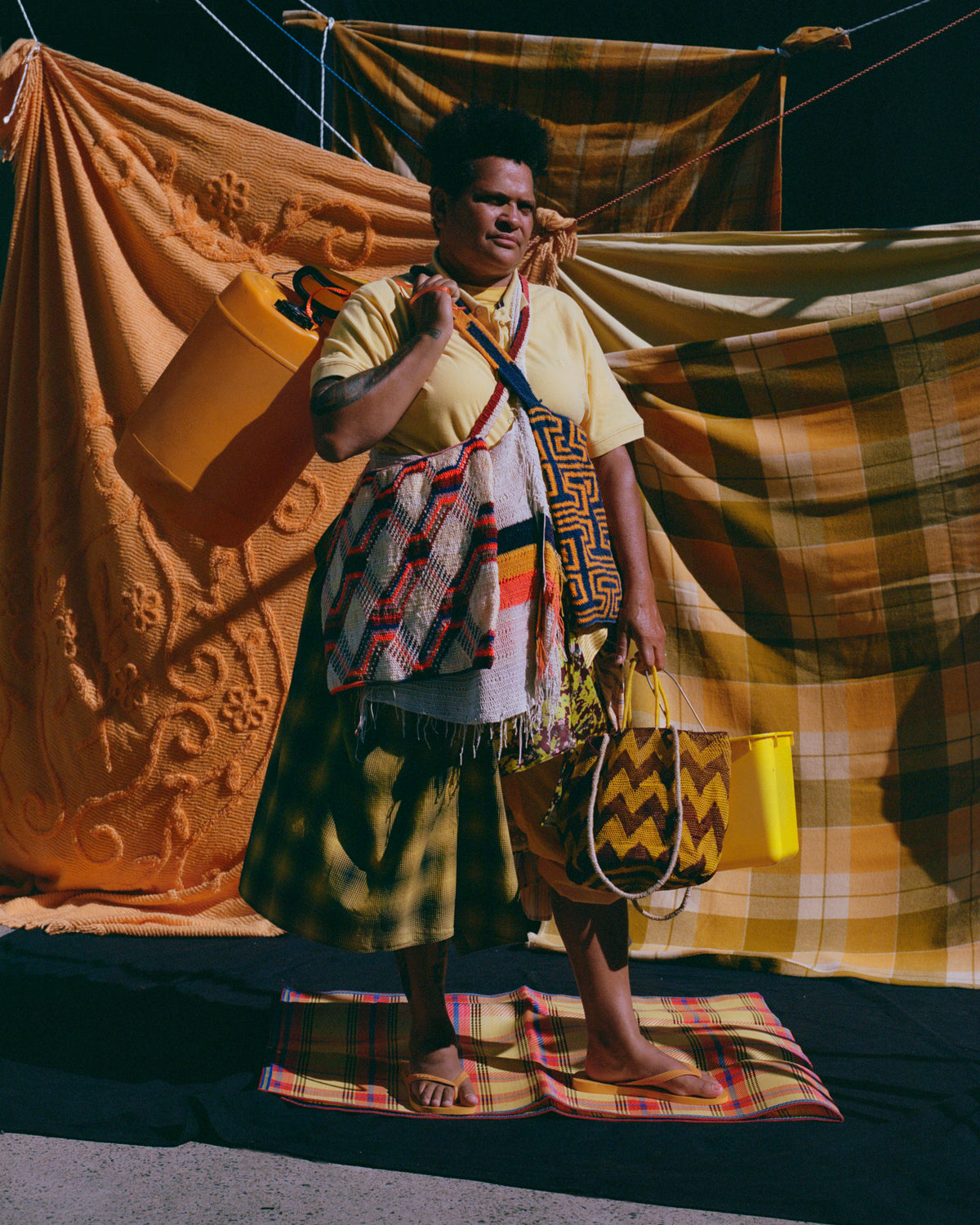 Among Equals Sepik Bilum - Fluro Orange