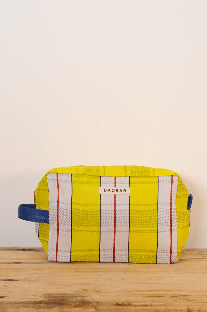 BAOBAB Set of two Lemon Blue nylon pouches