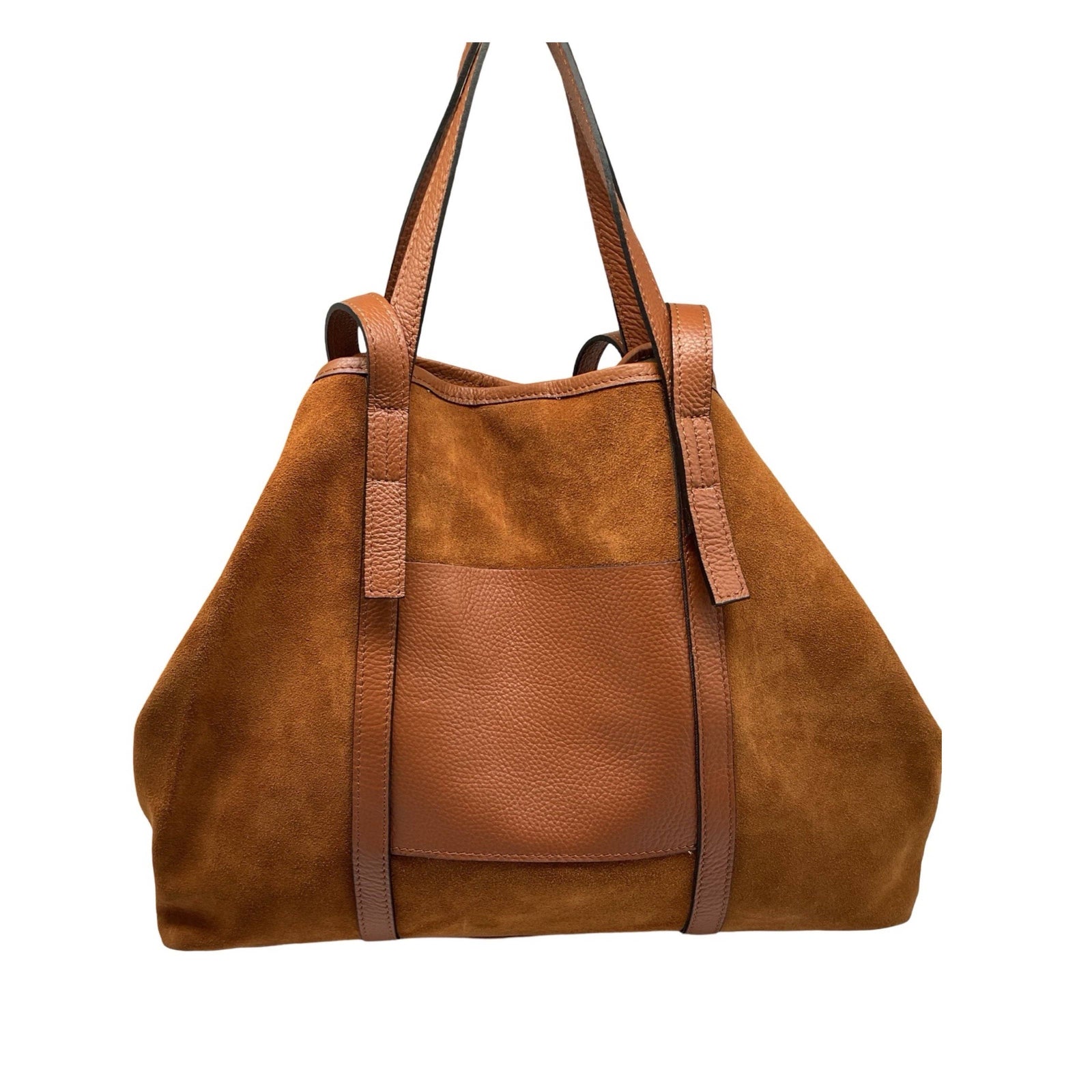 Louise Lee Suede shoulder bag - Camel