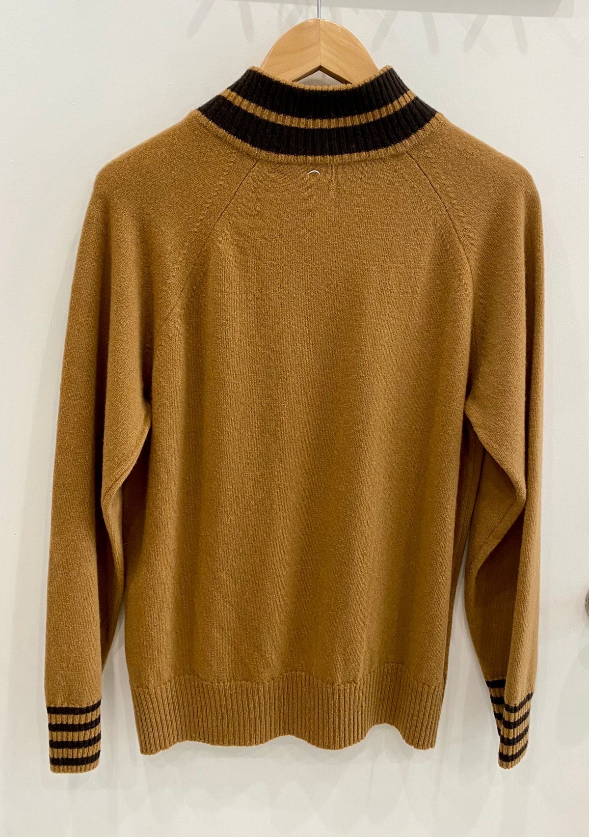 Caramel wool zip sweater