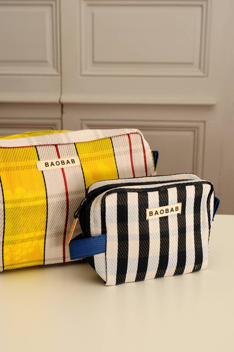 BAOBAB Set of two Lemon Blue nylon pouches