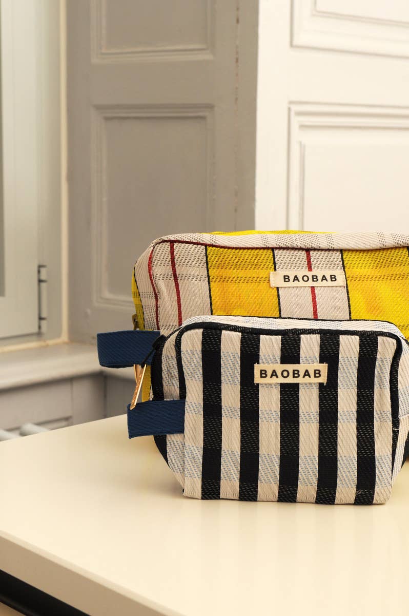 BAOBAB Set of two Lemon Blue nylon pouches