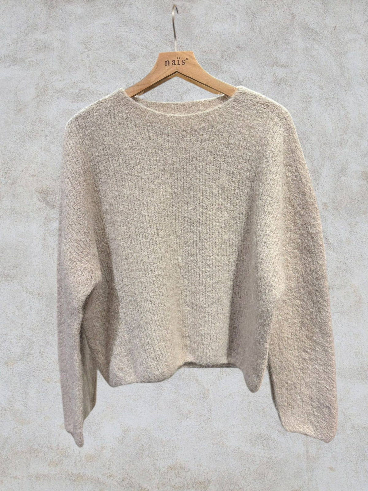 Nais Paris Round neck long sleeve Alpaca sweater