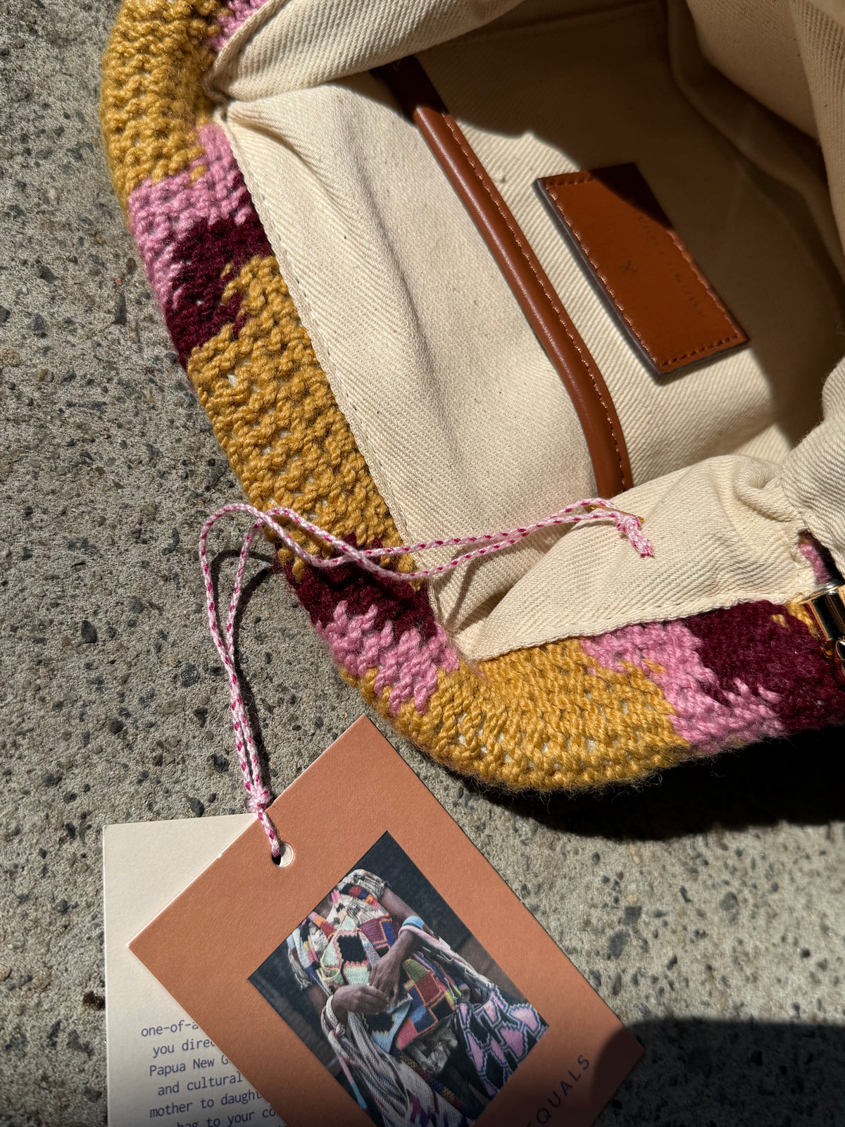 Among Equals Bilum Clutch - Mustard