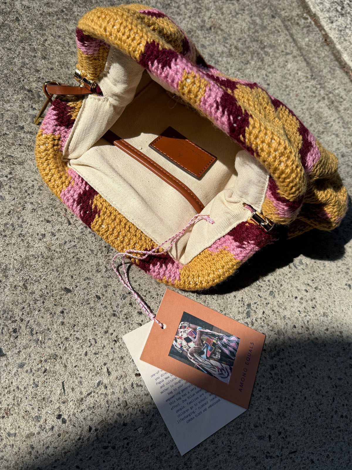 Among Equals Bilum Clutch - Mustard