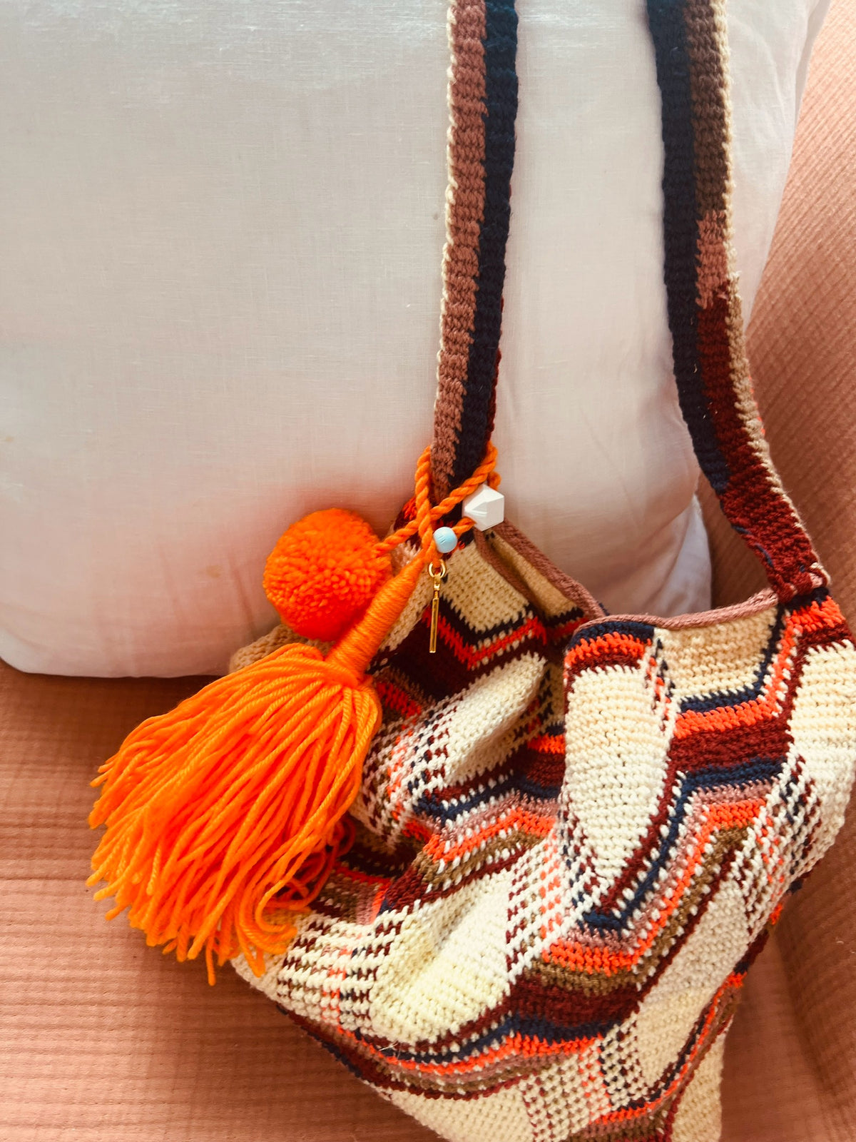 Among Equals Sepik Bilum - Fluro Orange