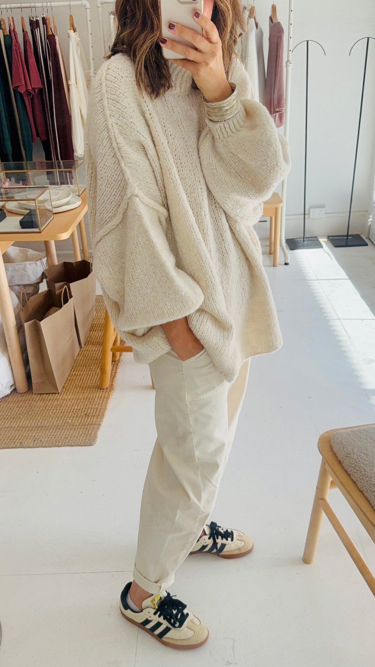 Made in Italy Cotton Essentials pant- Ecru