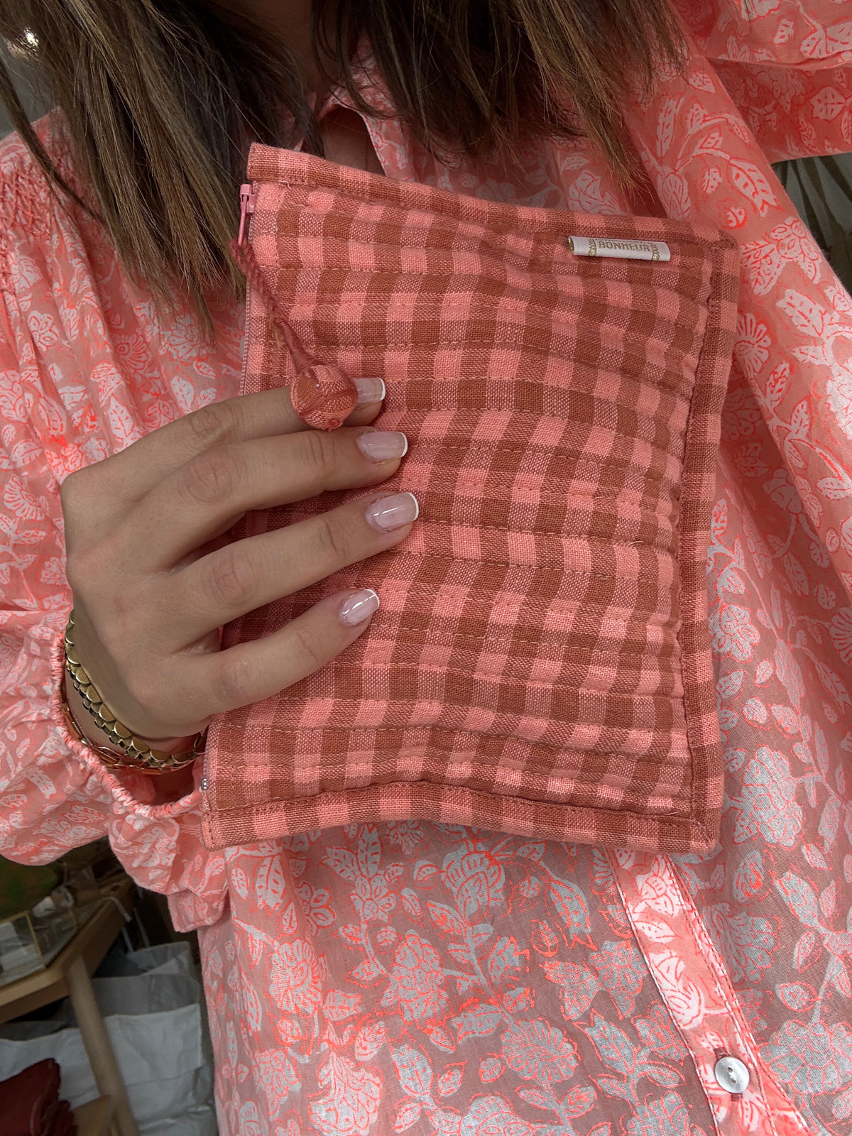 Bonheur Du Jour Quilted pouch