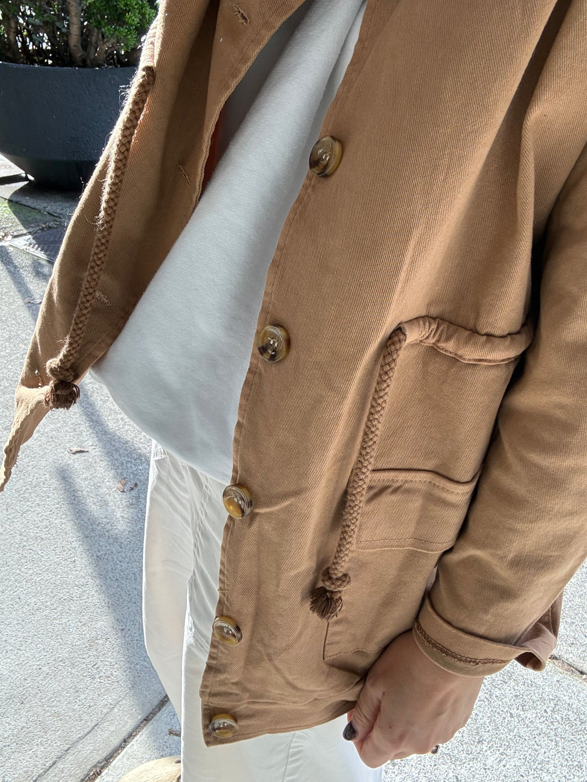 Made in Italy Cotton Military style Jacket- Copper