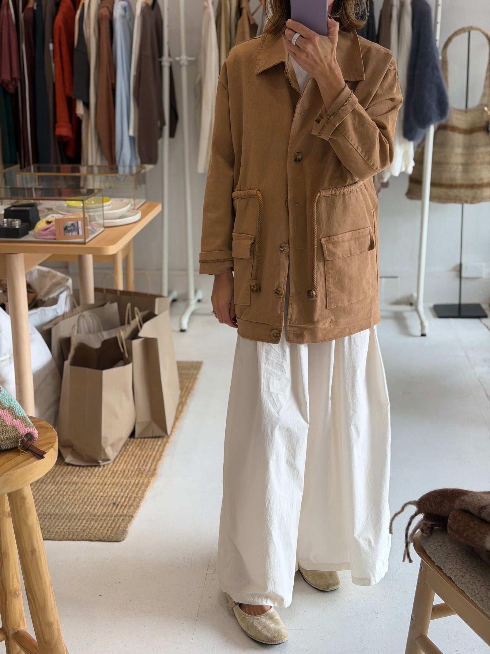 Wide Leg Cotton pant - Ecru