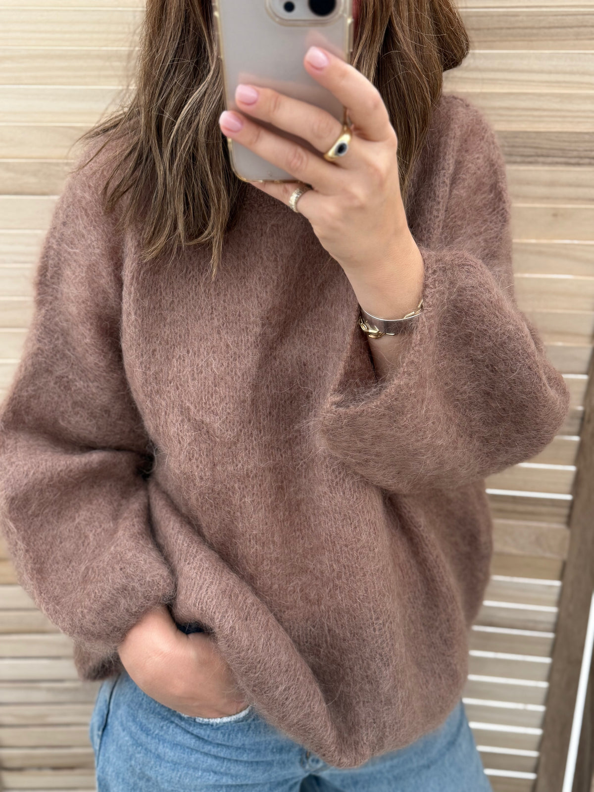 The Mohair crop sweater - Camel