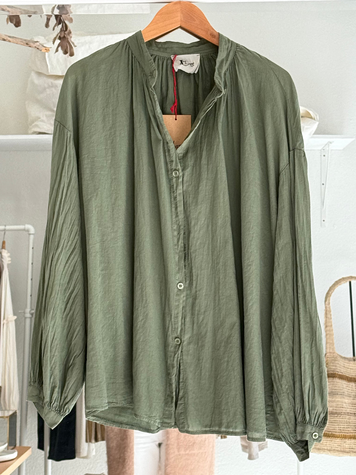 Johanna Cotton Blouse - Khaki