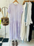 Play Smart custom tie-dyed Lilac Maxi Dress -LARGE