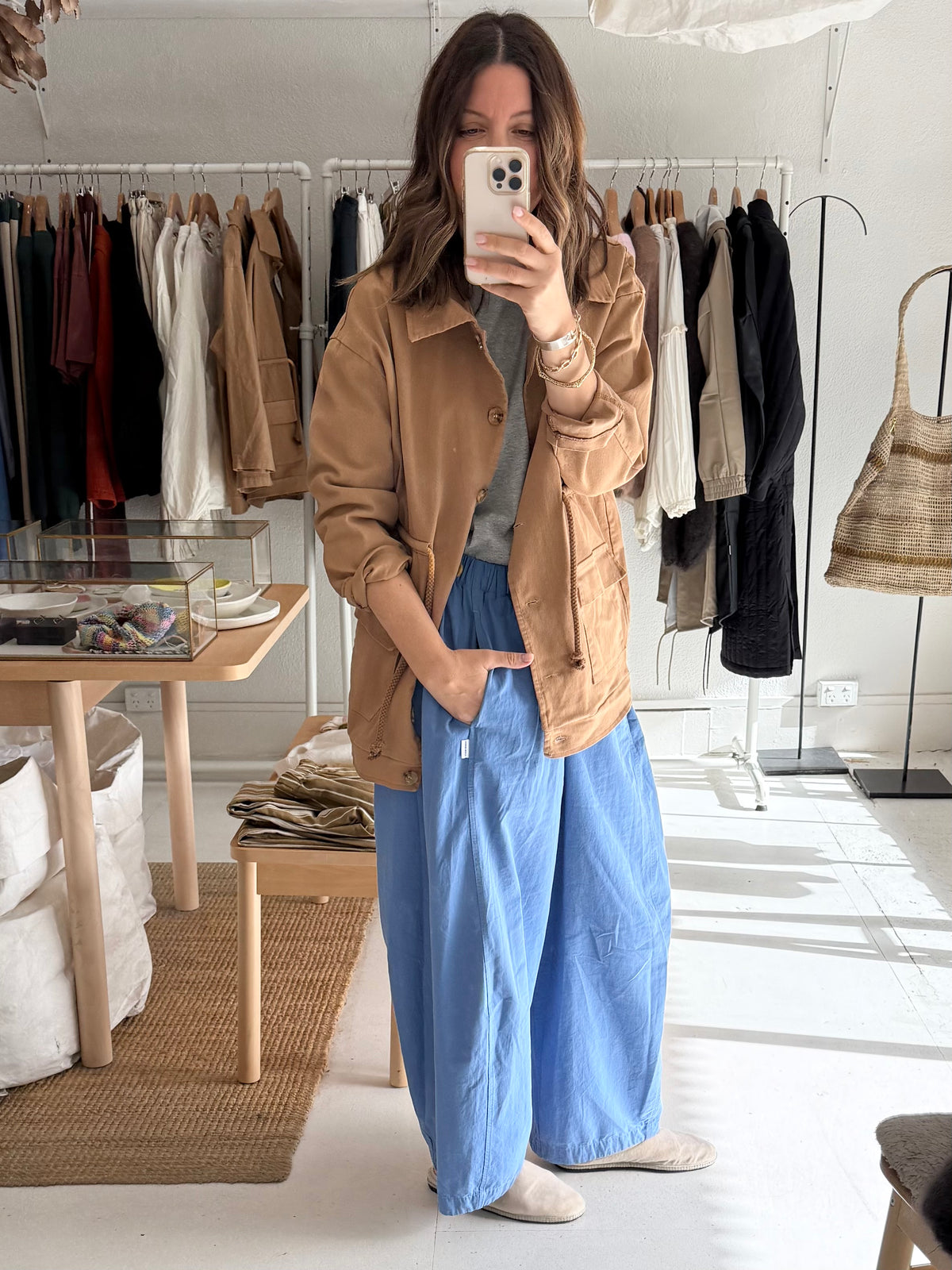 Made in Italy Cotton Military style Jacket- Copper