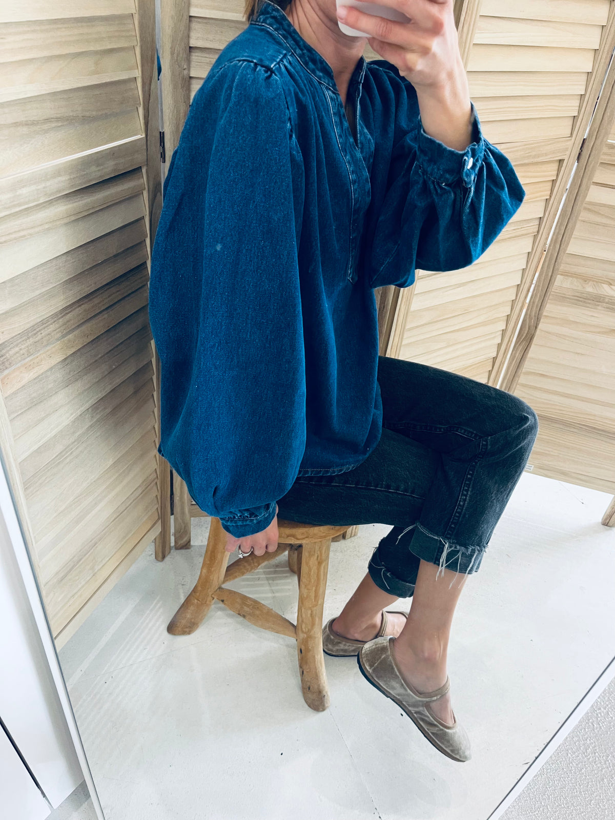 Garance Paris Denim Blouse