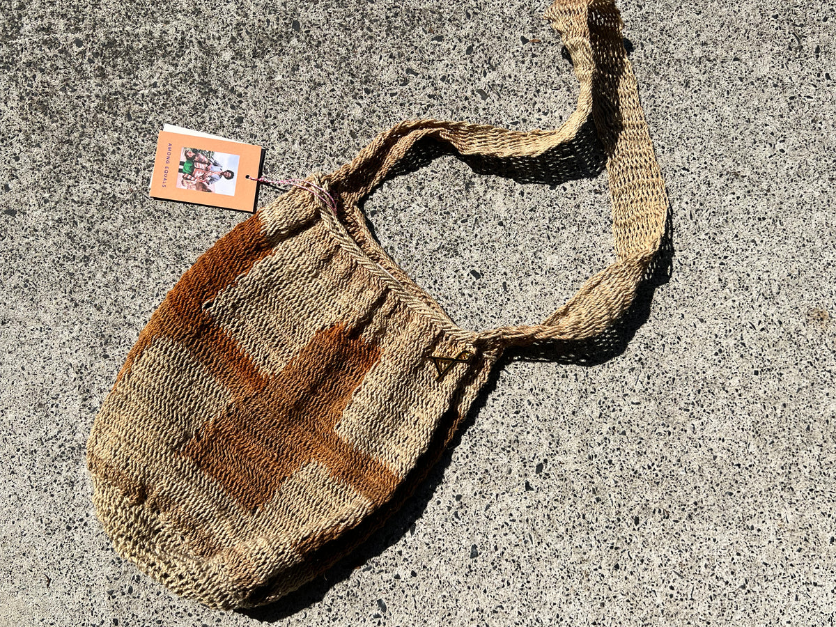 Among Equals Medium Natural Sepik Bilum in Tan