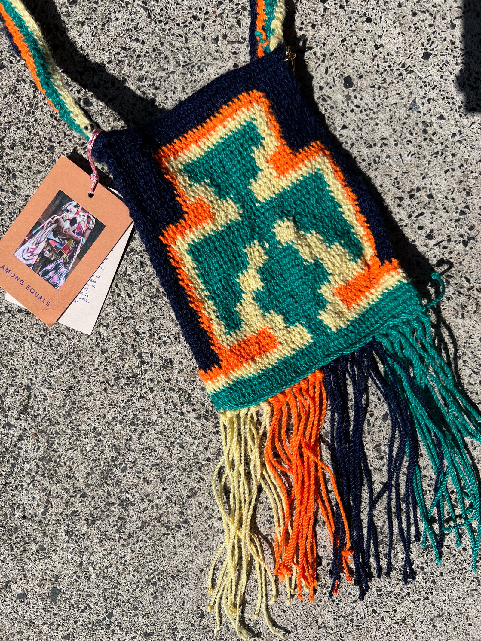 Among Equals Kandu Design Mini cross body with tassel