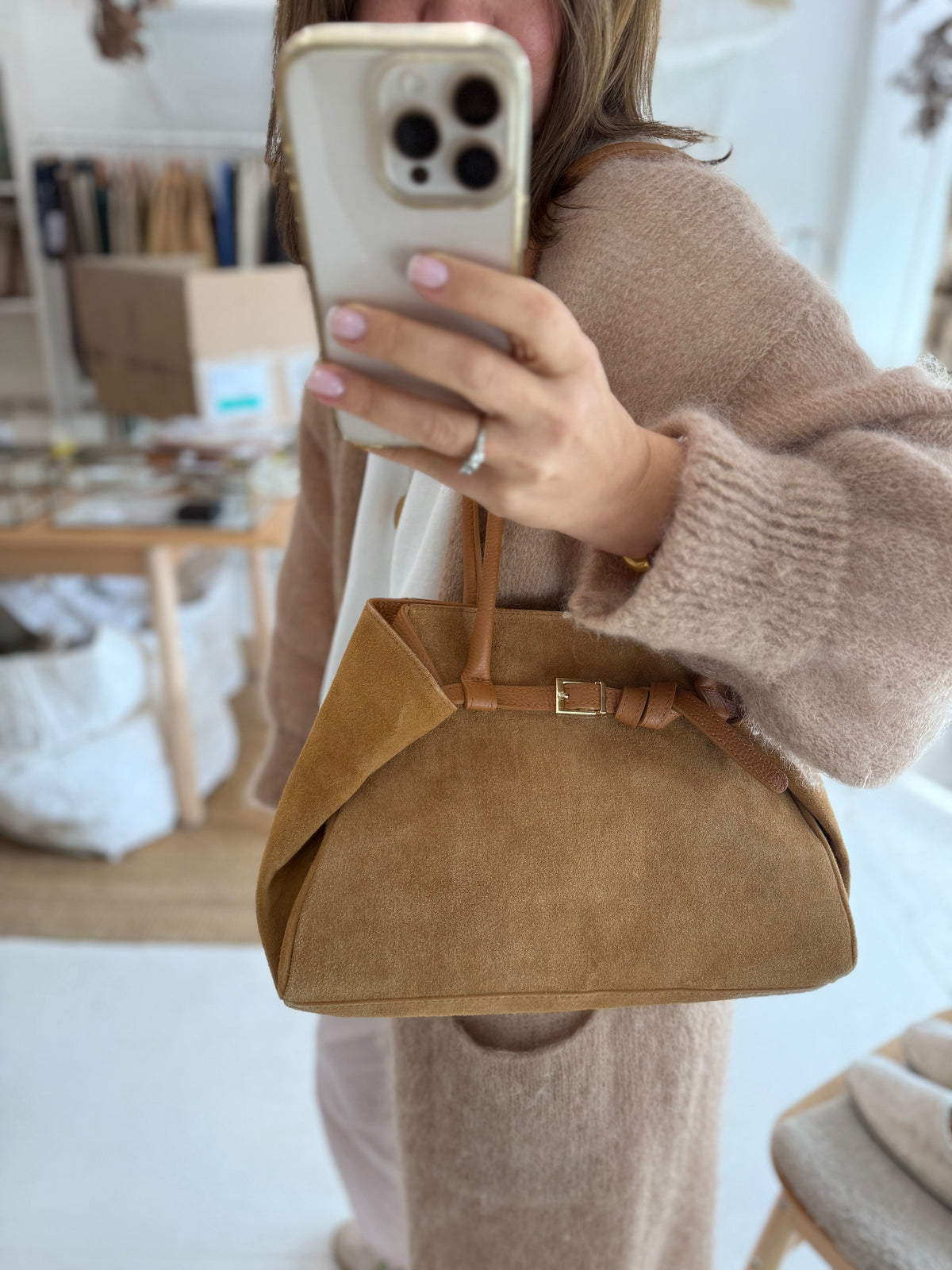 The Marley Leather shoulder bag - Camel