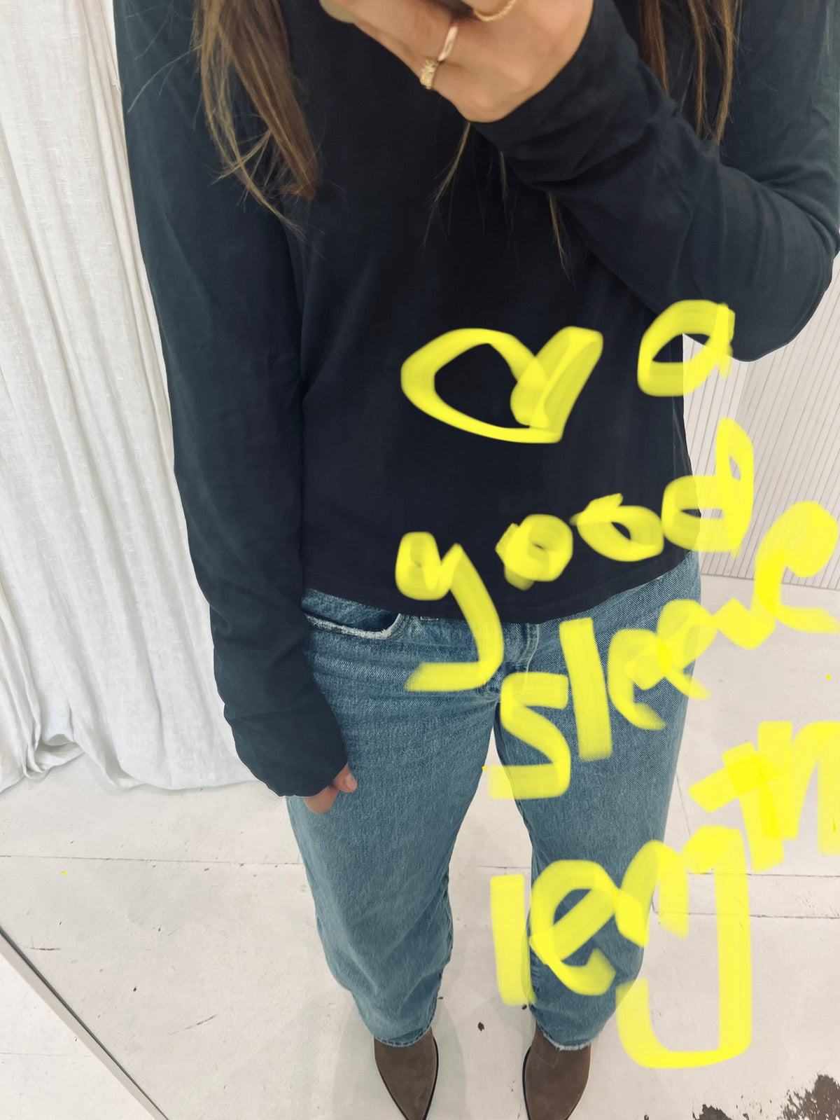 Perfect White Tee- Axel Long Sleeve Harley