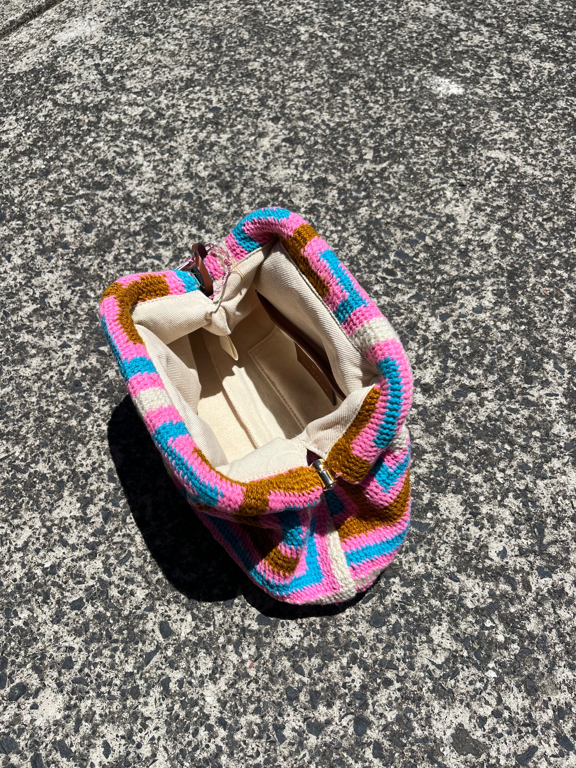 Among Equals Frame Clutch - Tobacco, Pink, Blue