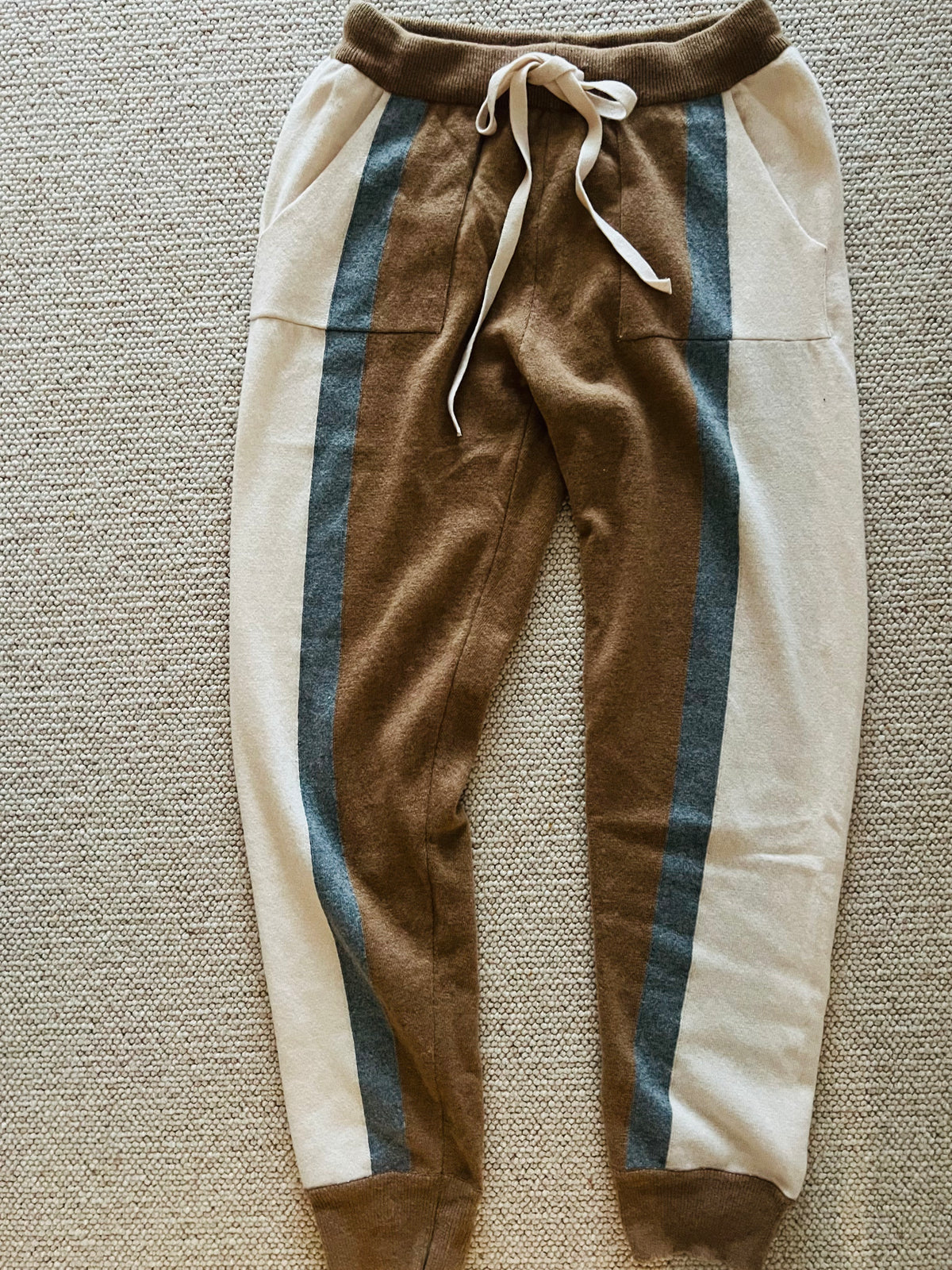 Cashmere wool track pants