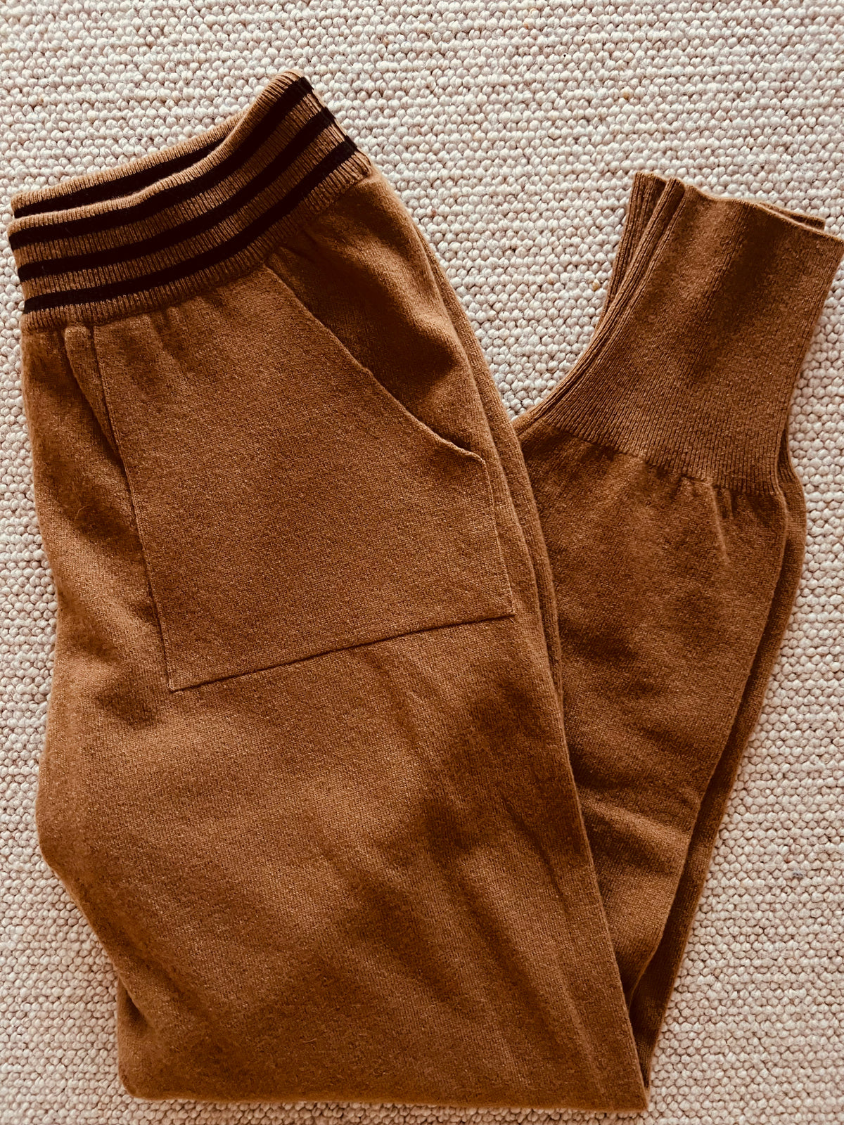 Cashmere wool track pants