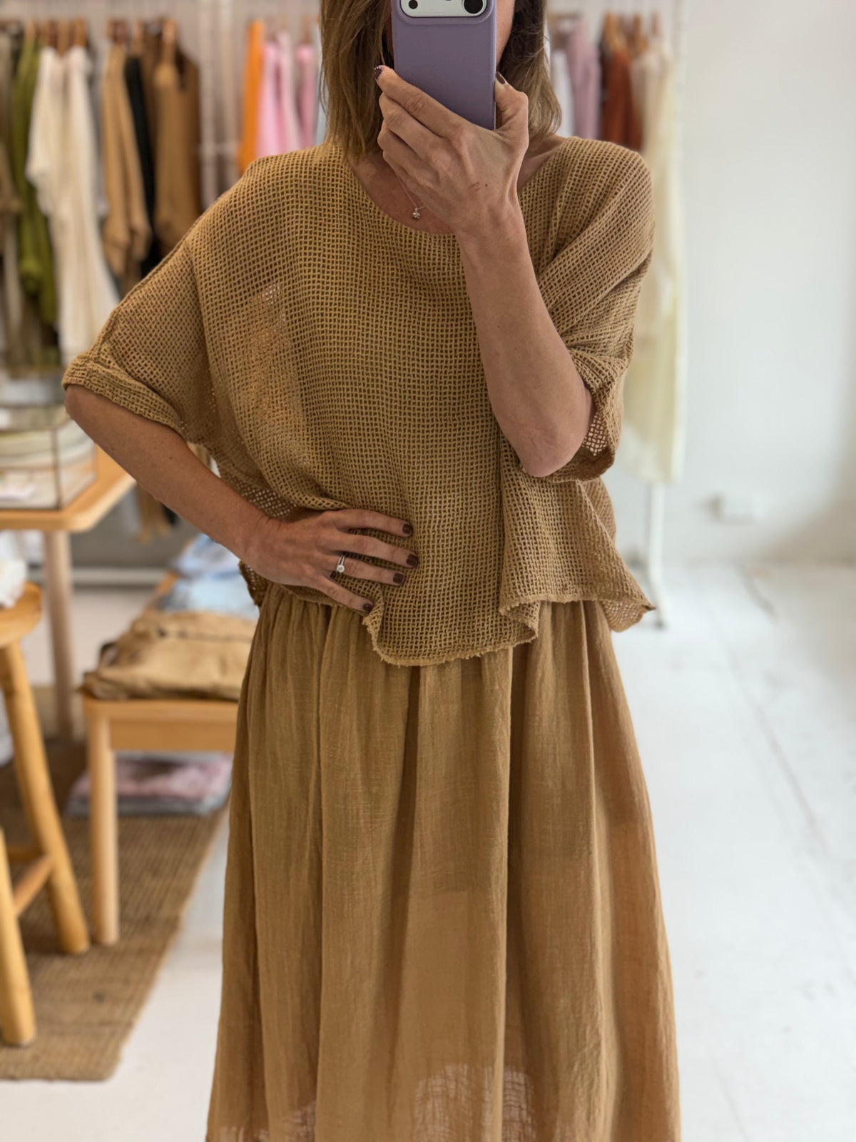 Made in Italy Found you Dress 100% Cotton Mesh Dress