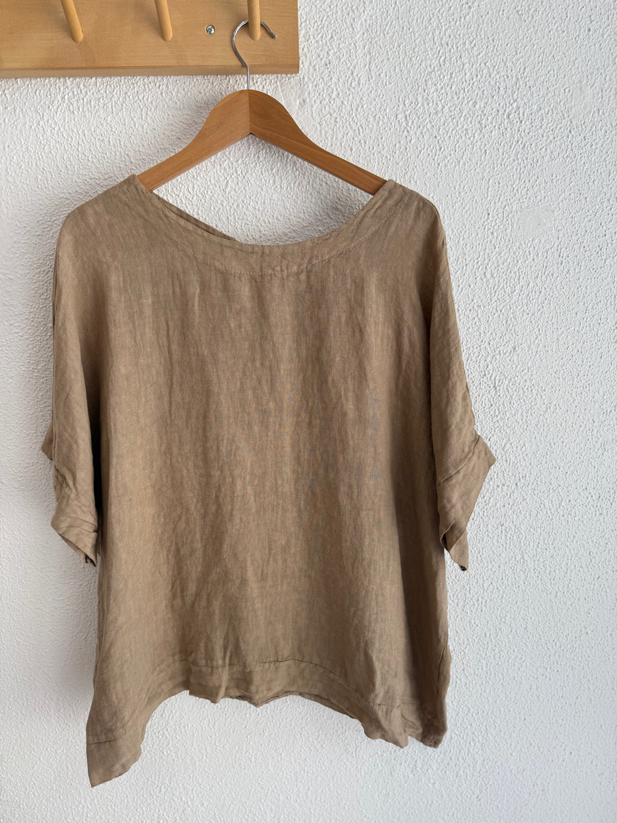 Made in Italy Linen Oversized Linen T-Shirt
