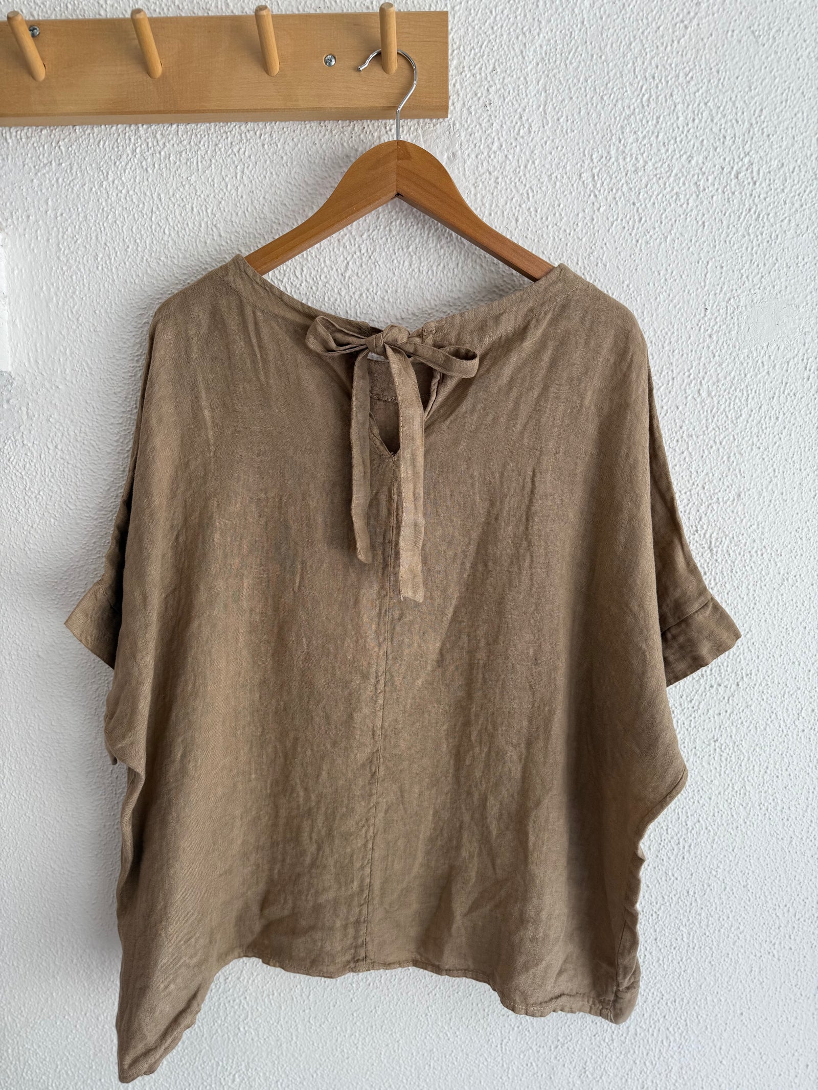 Made in Italy Linen Oversized Linen T-Shirt