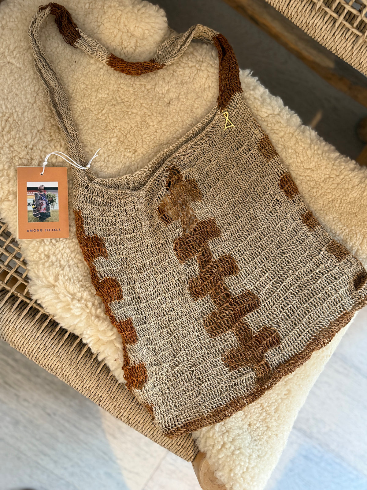 Among Equals Lina backbone natural linen tote