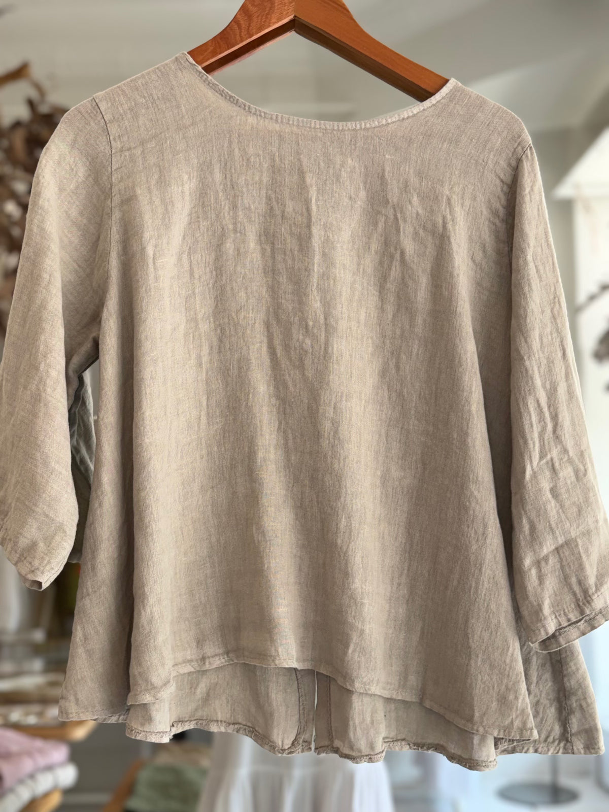 Made in Italy The 100% Linen A-Line Top