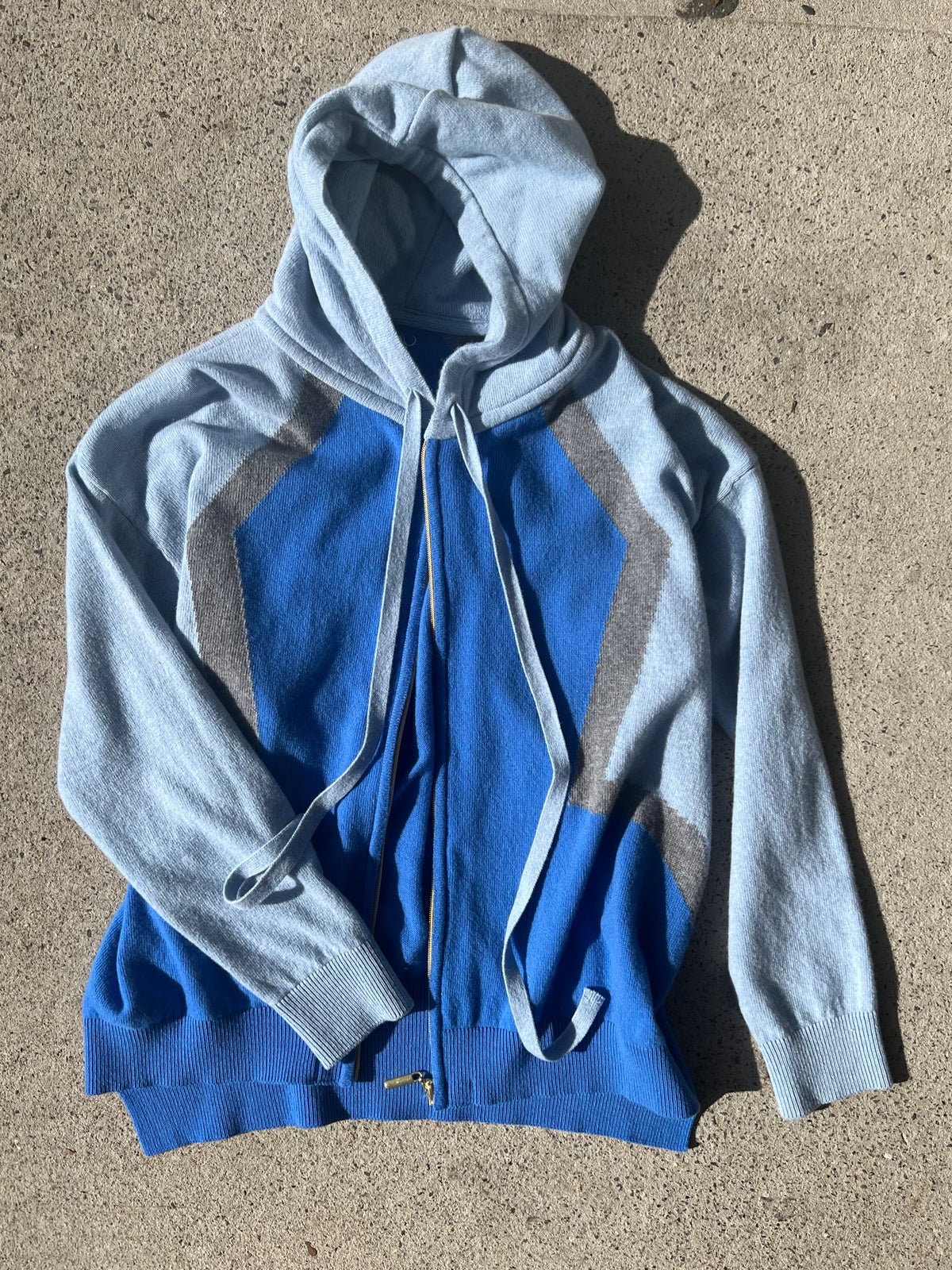 Zip Wool/Cashmere Hooded cardigan