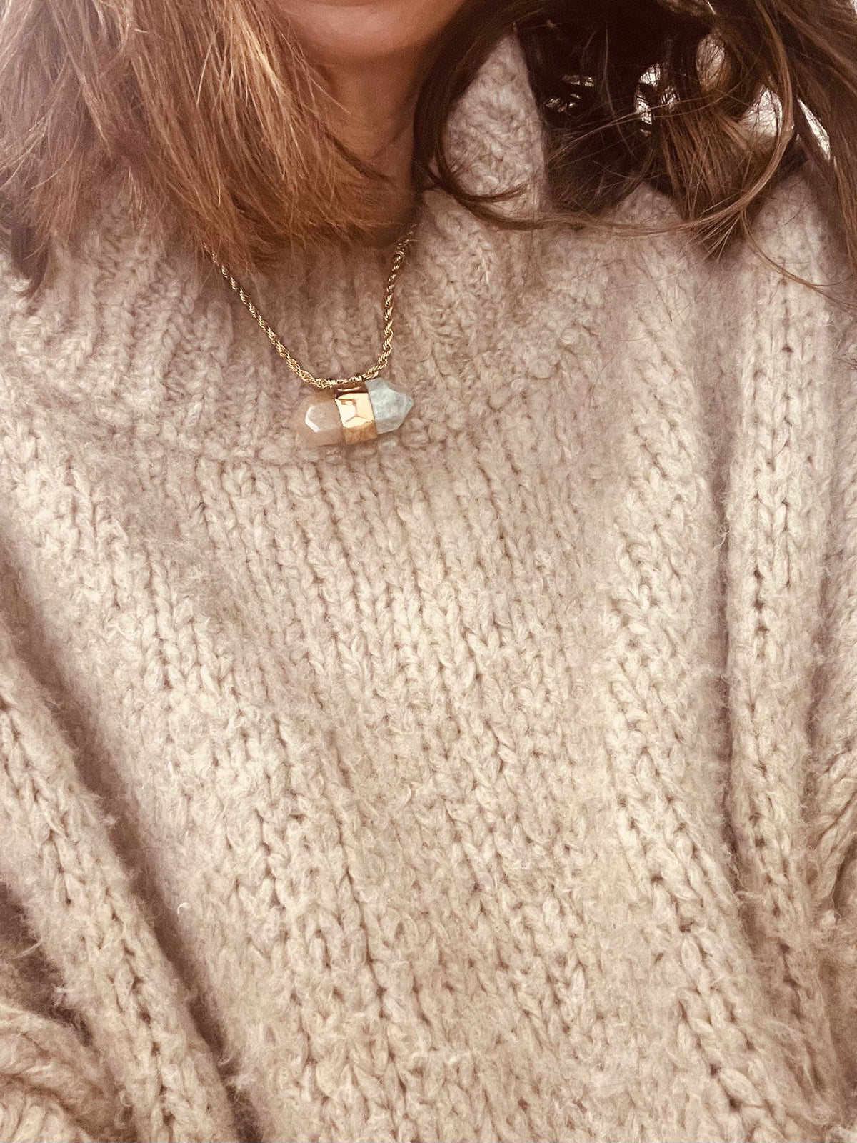 Gas Bijoux Stone Arrow Necklace