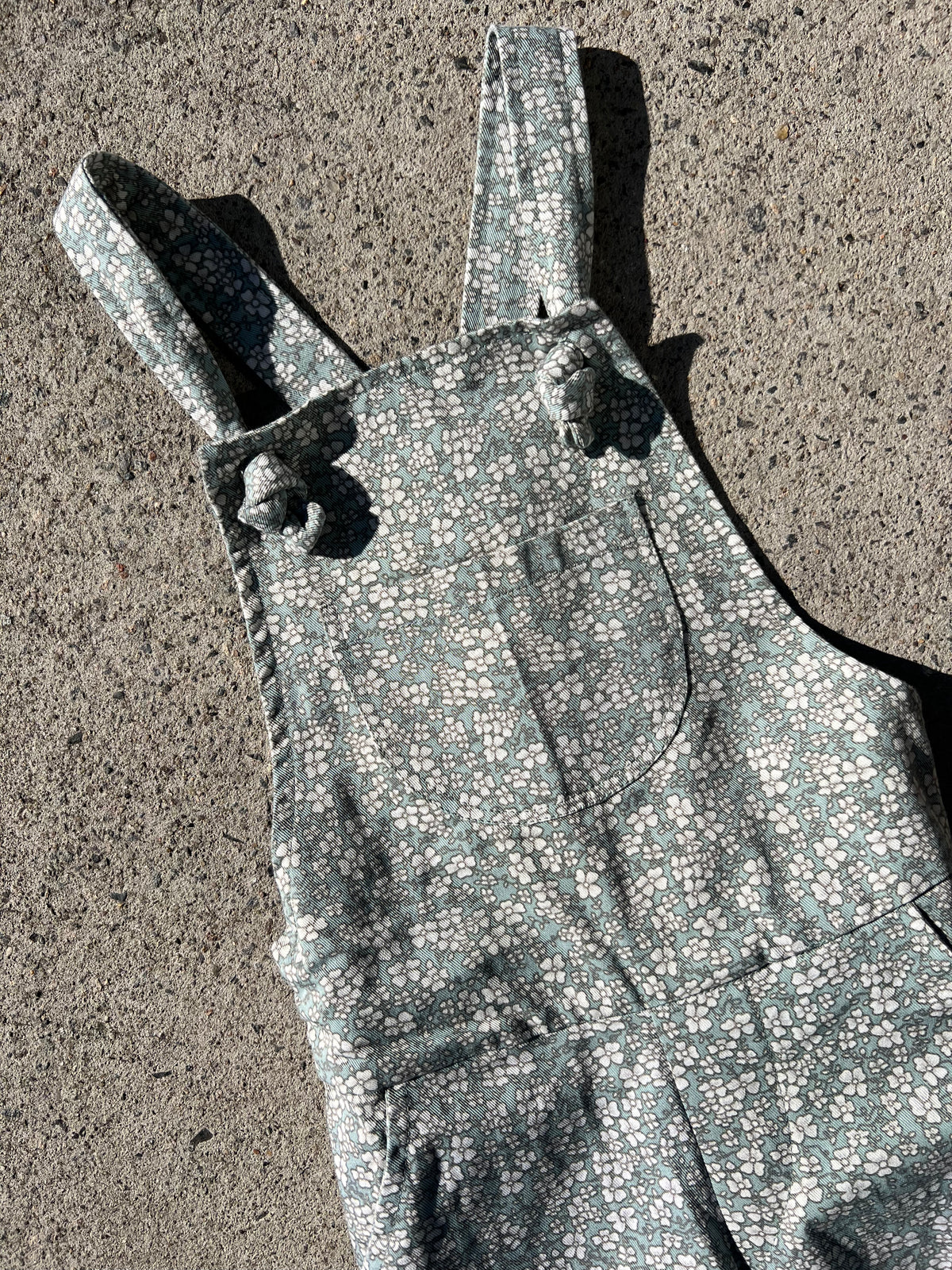 Printebe Tie Front Overalls
