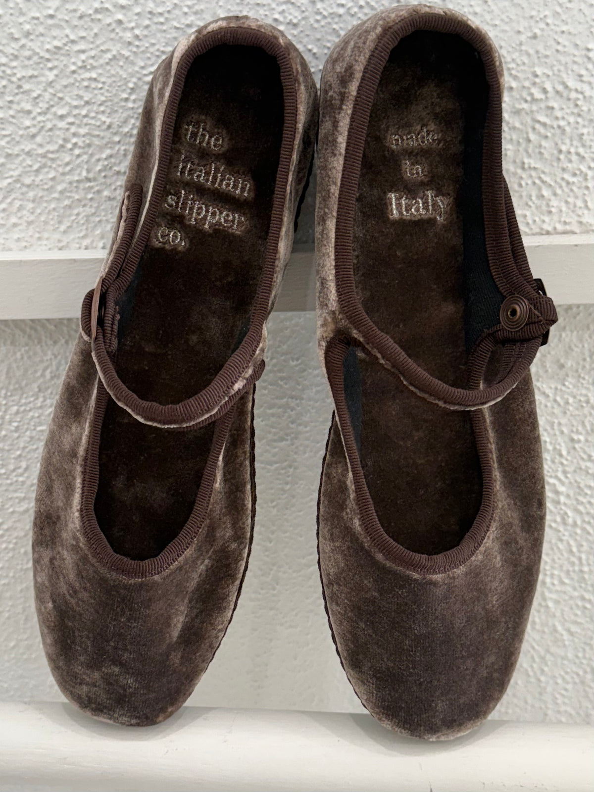The Italian Bebe Velvet Ballet Shoe