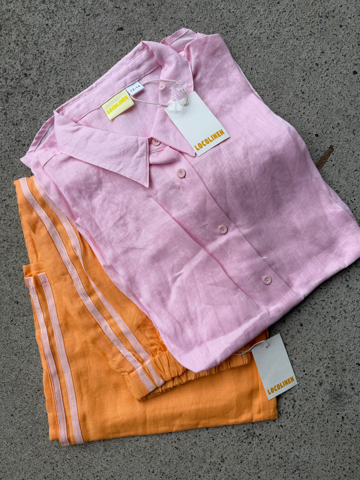 Locolinen 100% Linen Pant - Peach