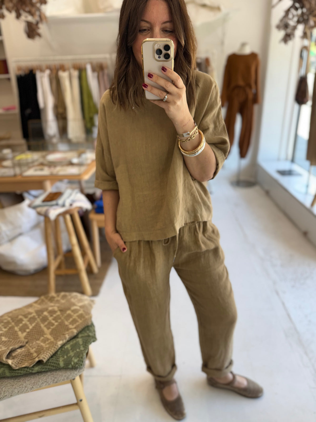 Made in Italy 100% Linen Pirate Pant