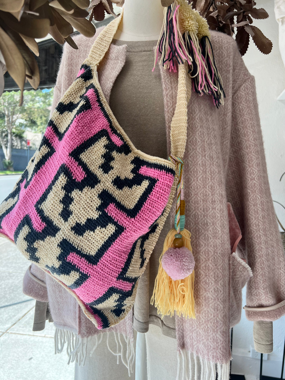 Among Equals Pink/Navy/ Cream Bilum