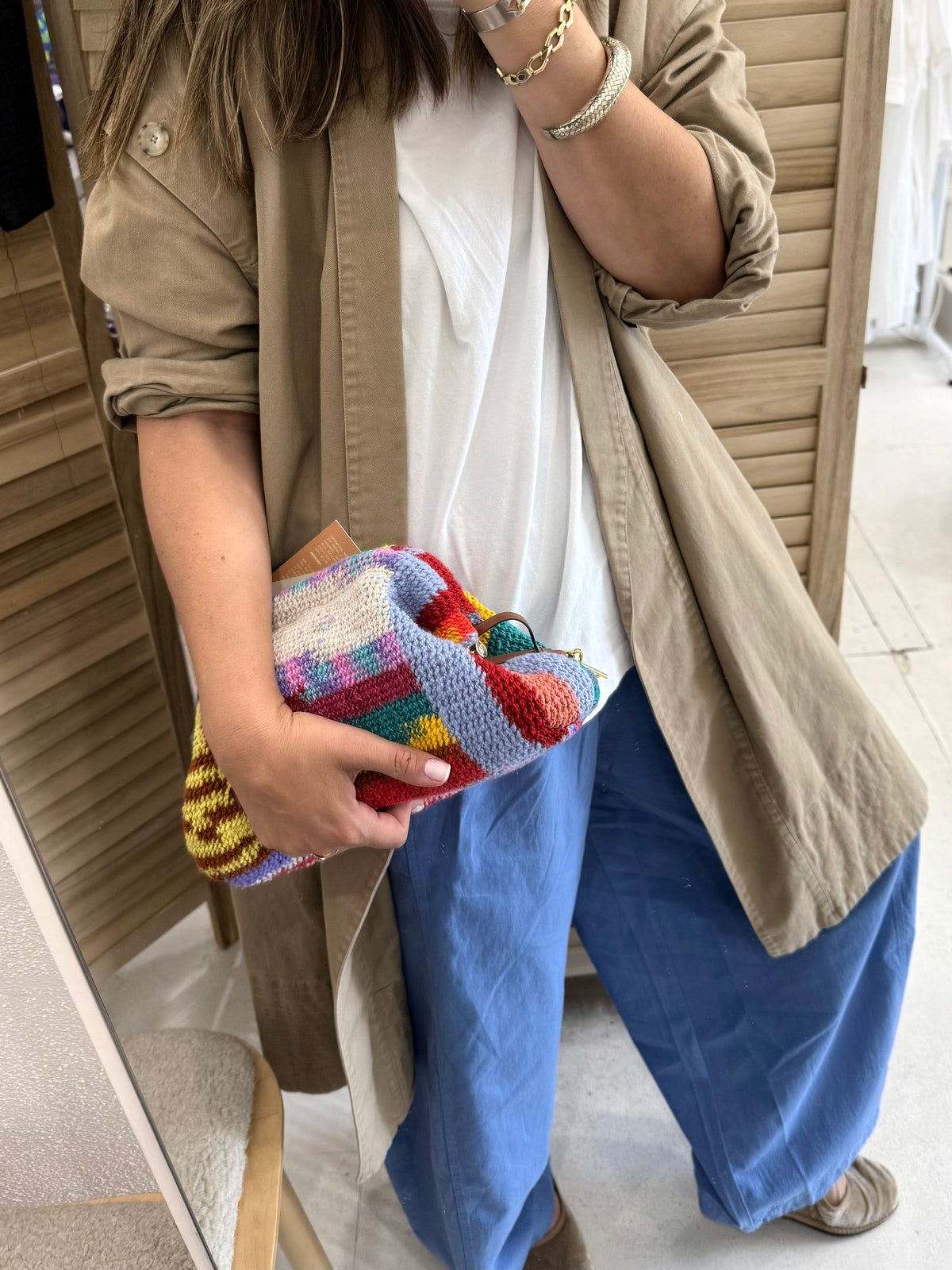 Le Bon Shoppe Parachute Pants - Slate Blue