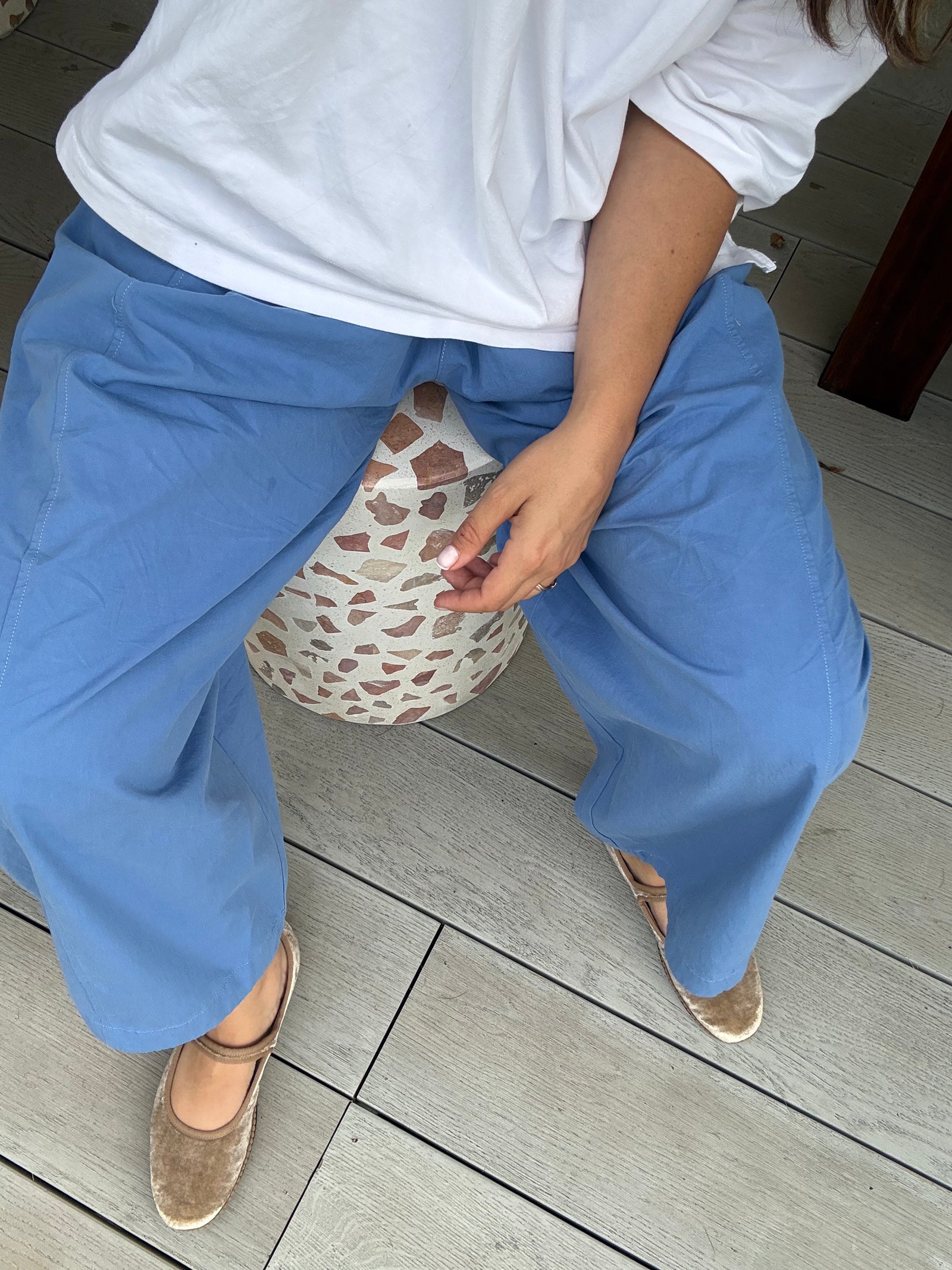 Le Bon Shoppe Parachute Pants - Slate Blue