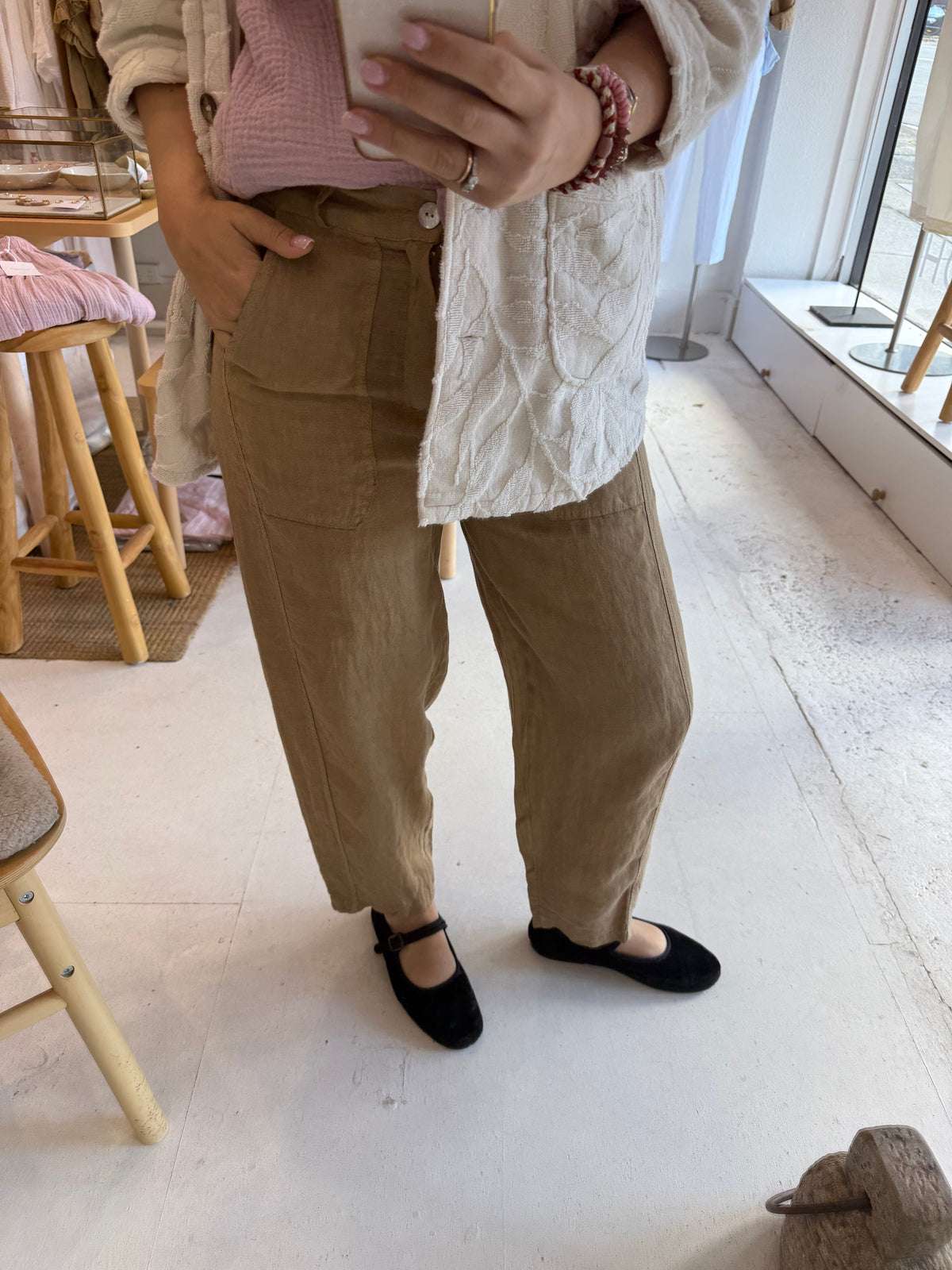 Made in Italy - Linen Pocket Pant