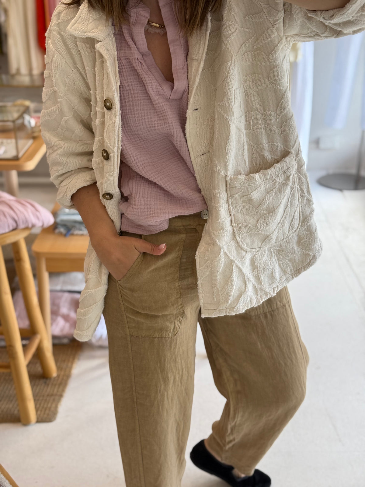 Made in Italy - Linen Pocket Pant