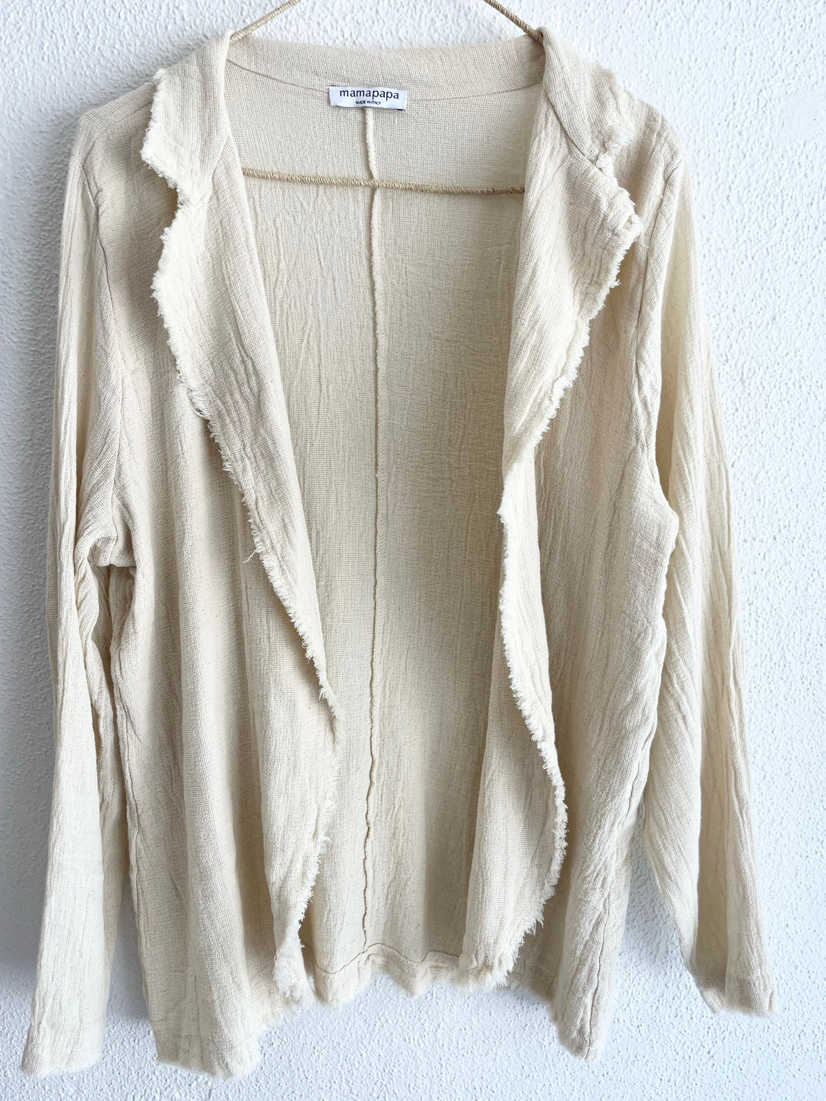 Cottage Beach Cotton/Linen Raw edge blazer