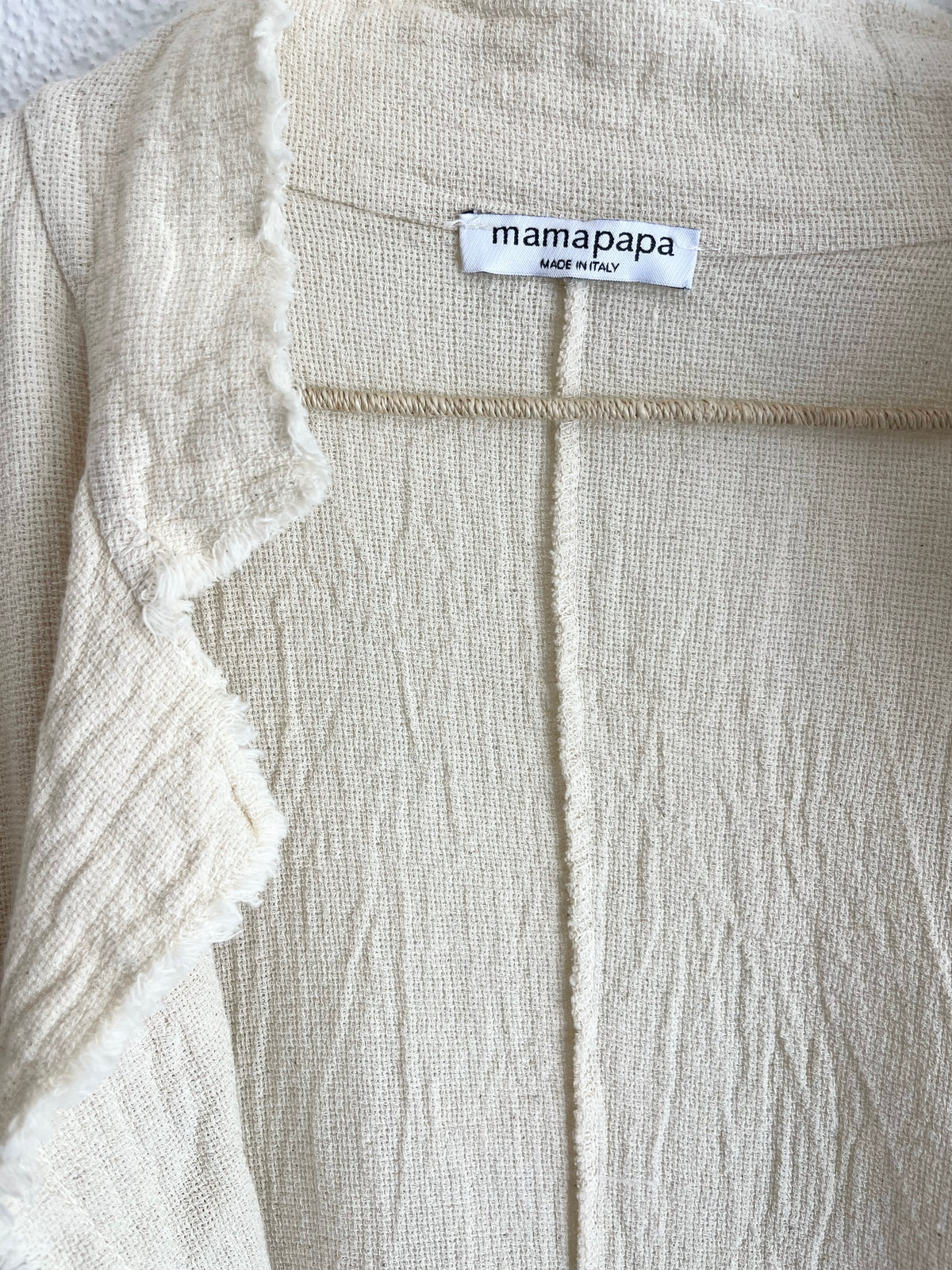Cottage Beach Cotton/Linen Raw edge blazer