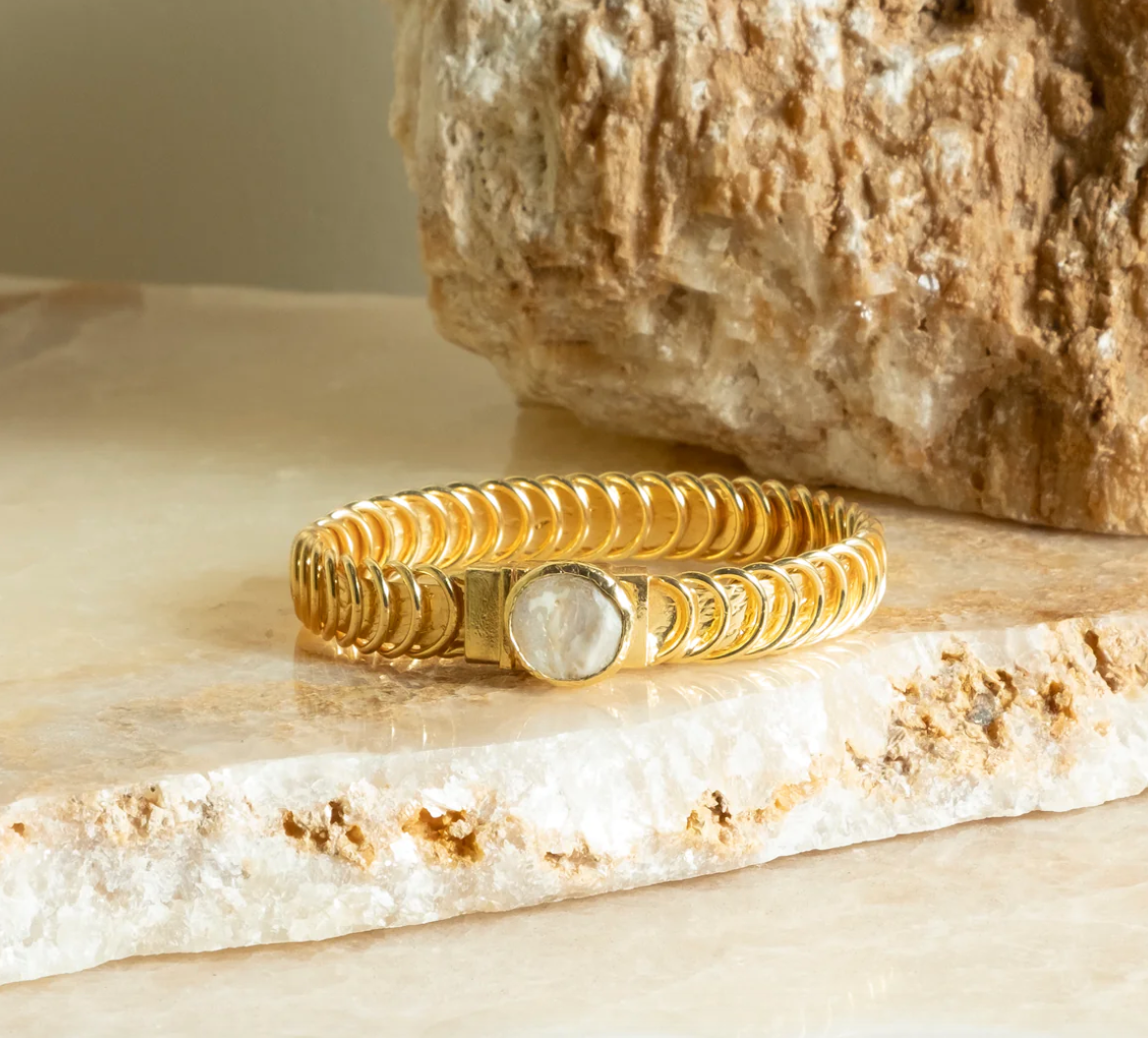 Inartisan Luz Stone Cuff Bracelet