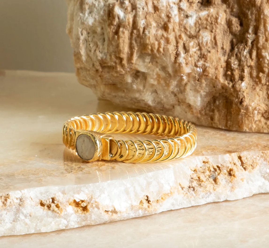 Inartisan Luz Stone Cuff Bracelet