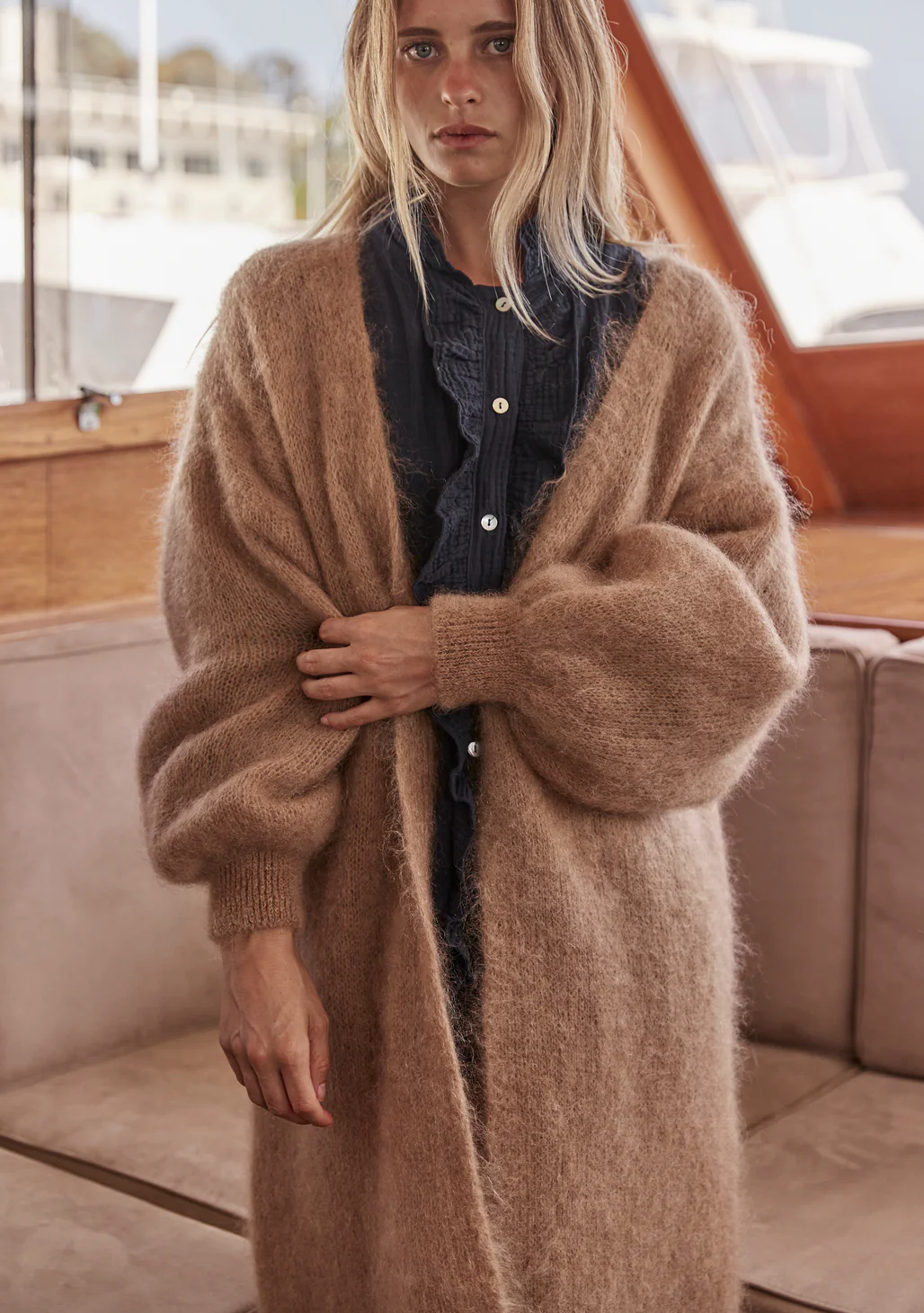 Mamapapa Bounty Mohair Long Cardigan