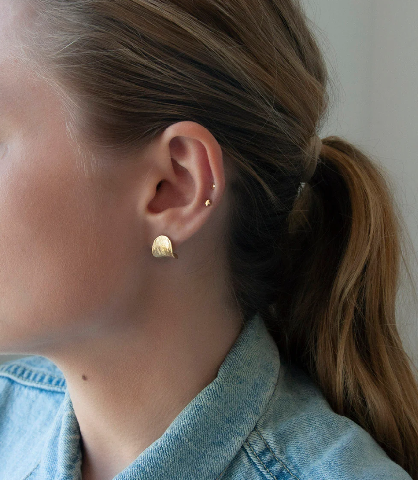 Pigna pellonia gold earrings