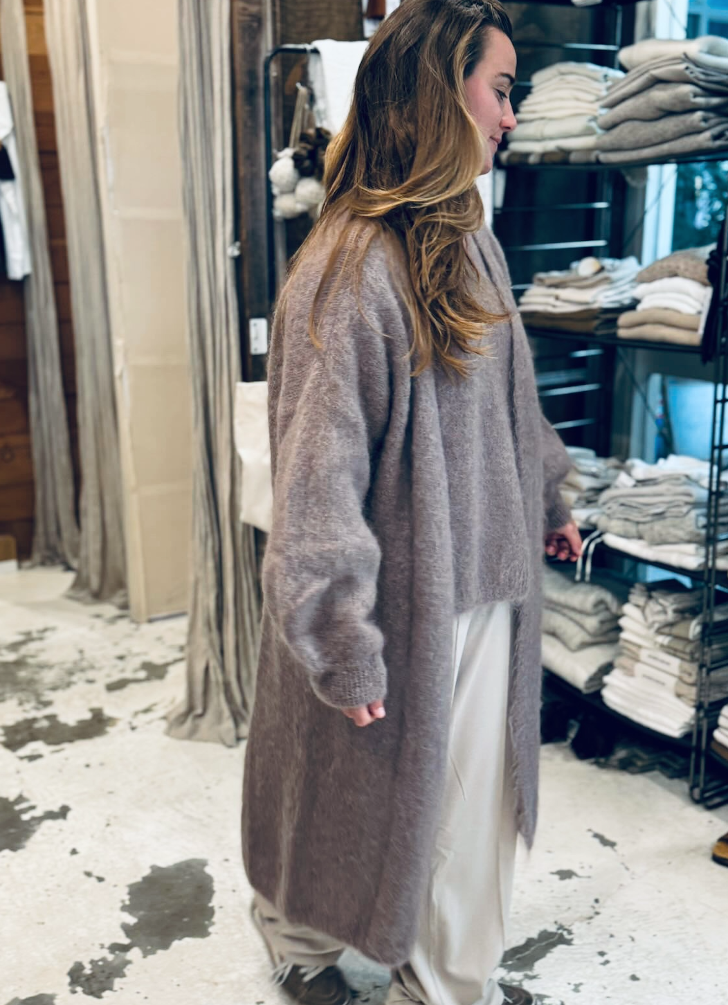 Mamapapa Bounty Mohair Long Cardigan