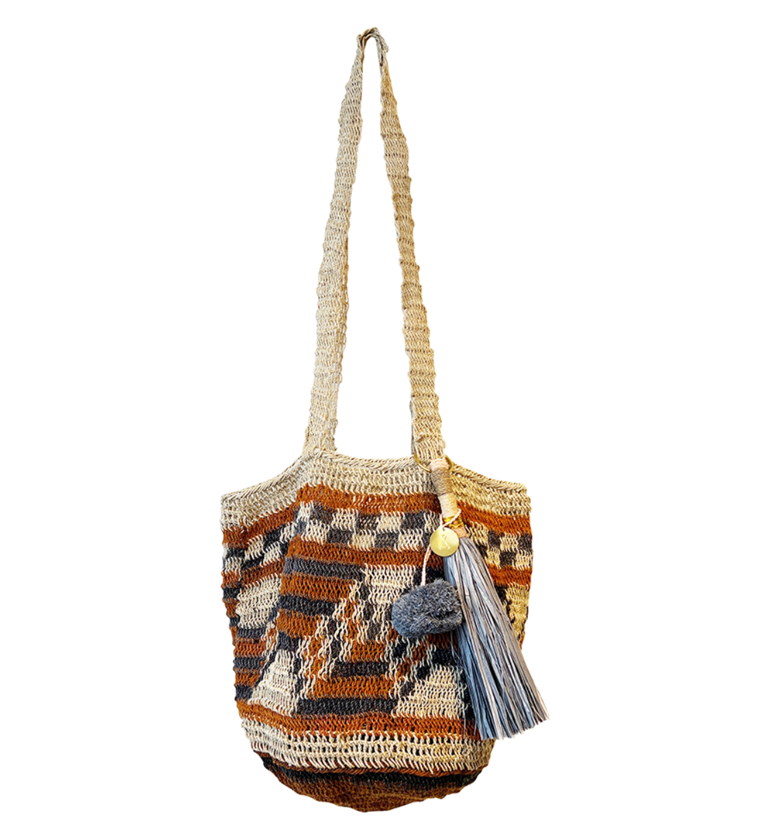 Among Equals Sepik Bilum with Raffia